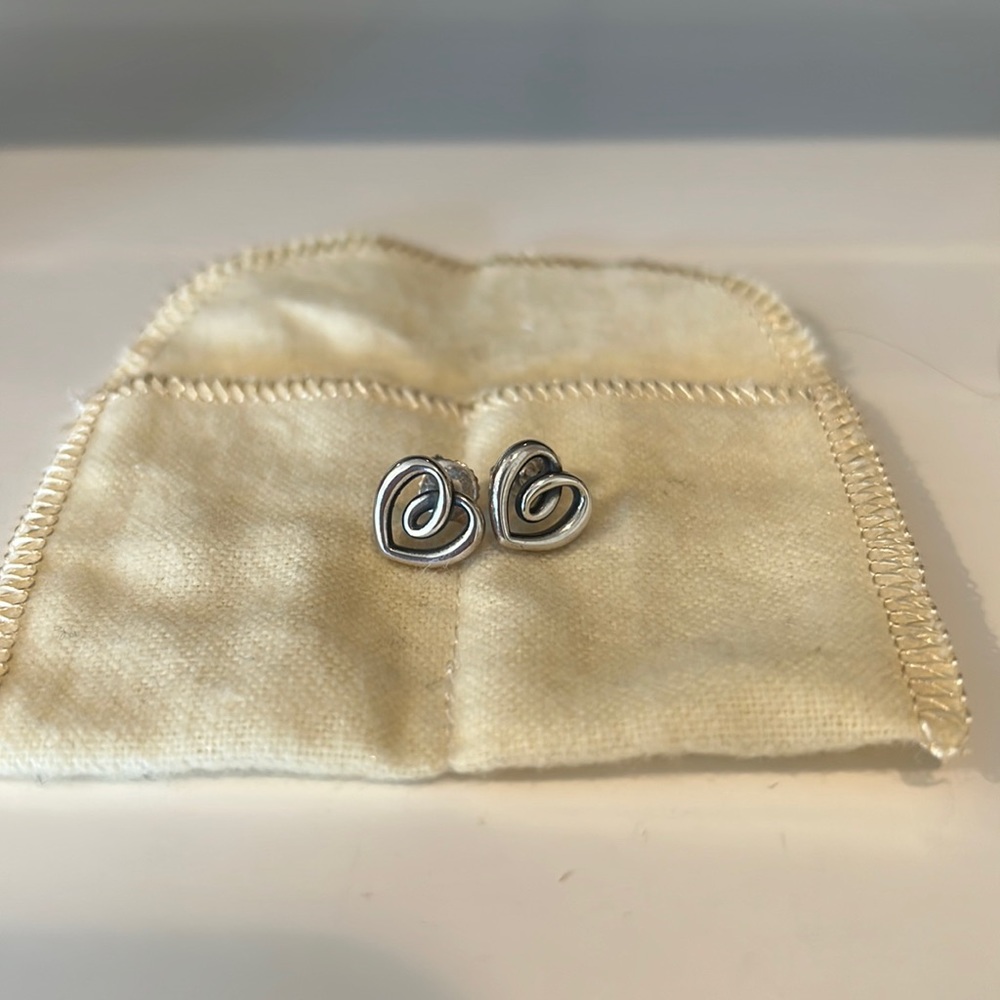 James Avery Sterling Silver Heart Earrings